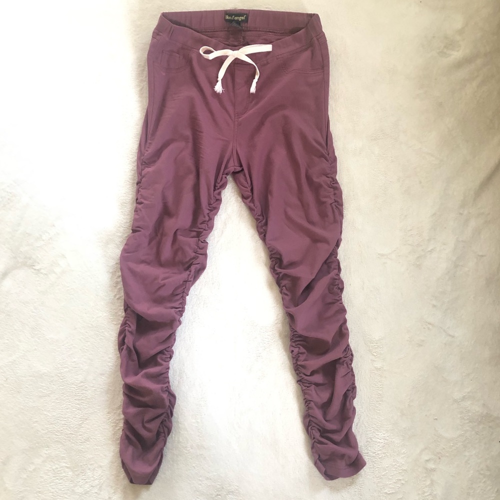 Mauve Ruched-Legged joggers size 1X